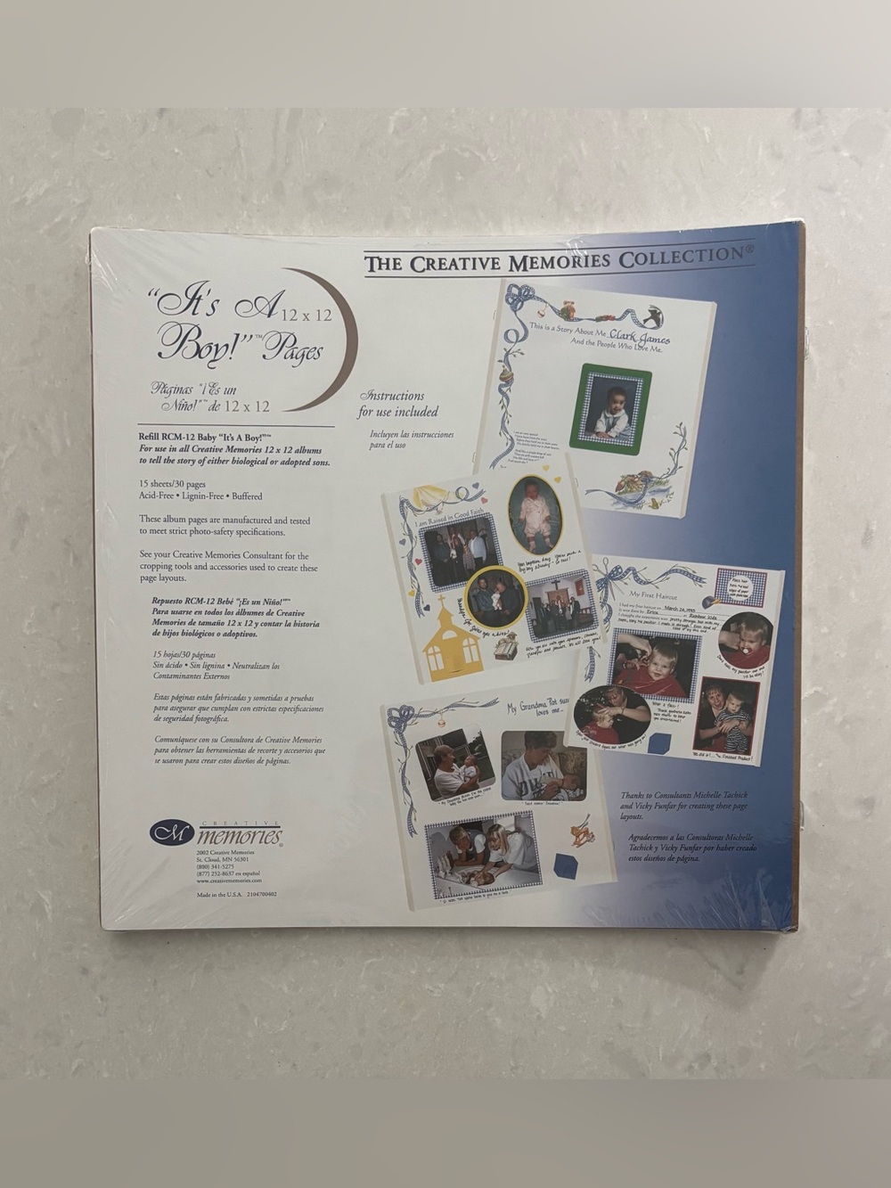 Creative Memories “It’s a Boy” Border Pages, 12x12, 15 sheets/30 pages